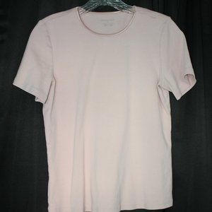 Christopher & Banks Pink Short sleeved shell size medium